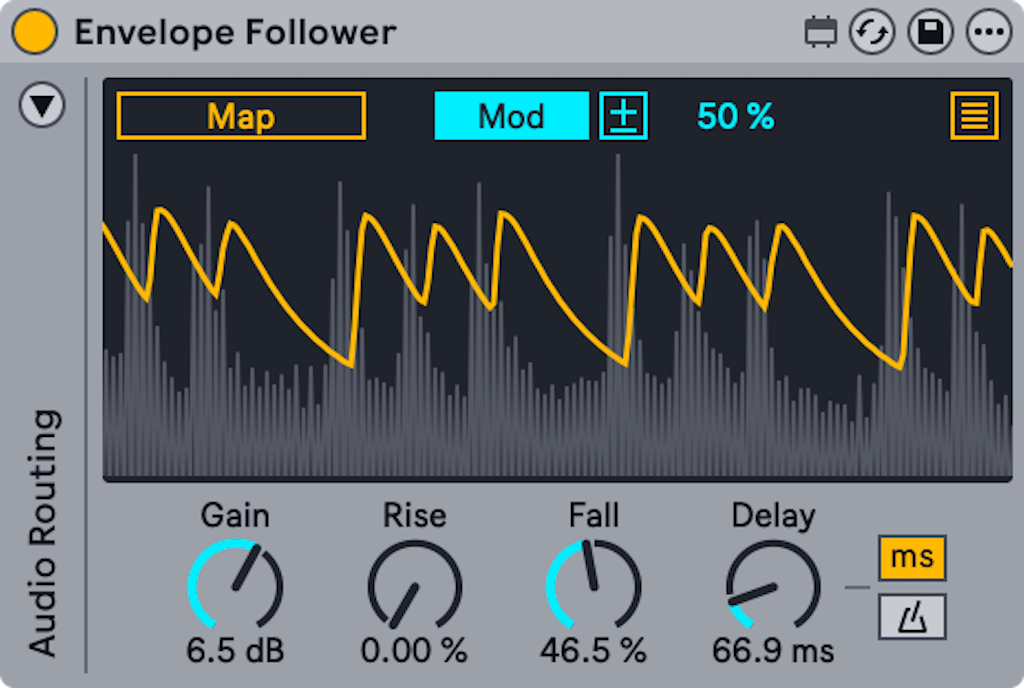 Ableton Envelope Follower device