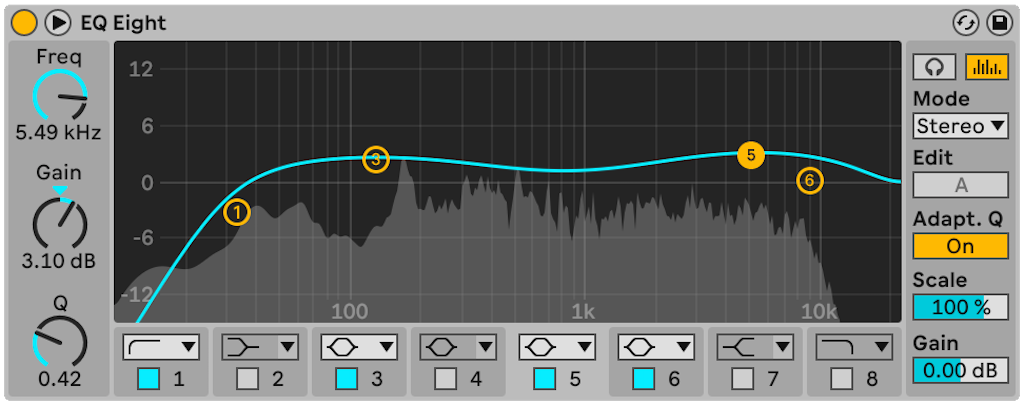 Ableton EQ Eight device